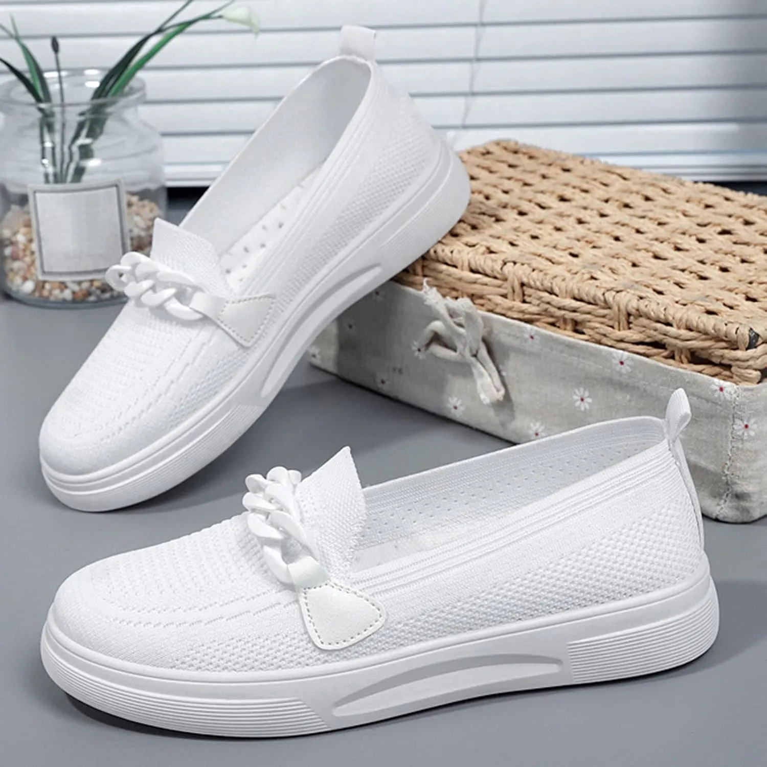 2024 New Orthopedic Women’s Breathable Slip on Arch Support Non-Slip Shoes, Orthopedic Shoes for Women