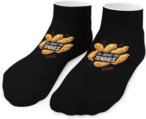 All About The Tendies Unisex Ankle Socks Low Cut Funny Print Athletic No Show Stocking