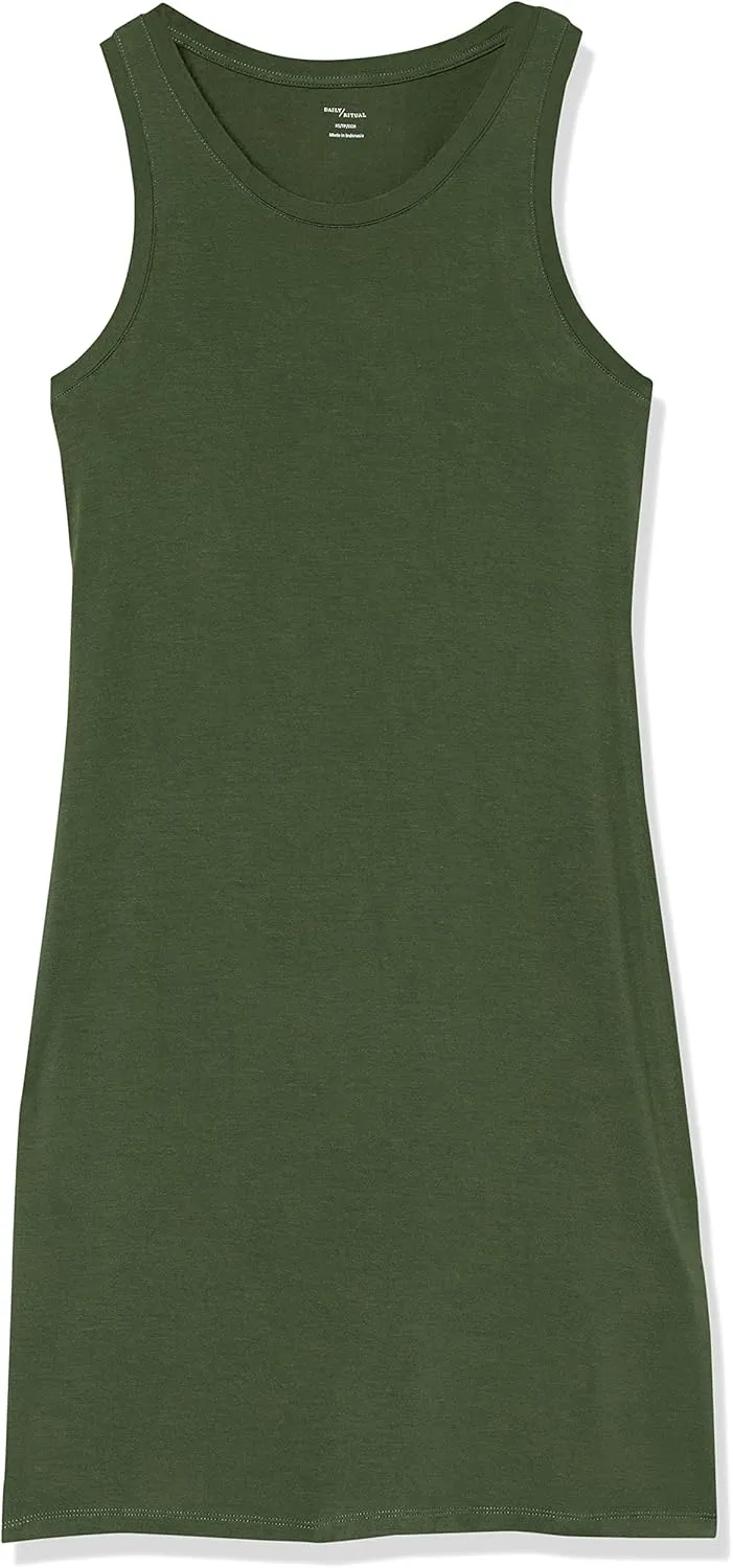 Amazon Essentials Women's Lightweight Jersey Slim-Fit Tank Mini Dress (Previously Daily Ritual)