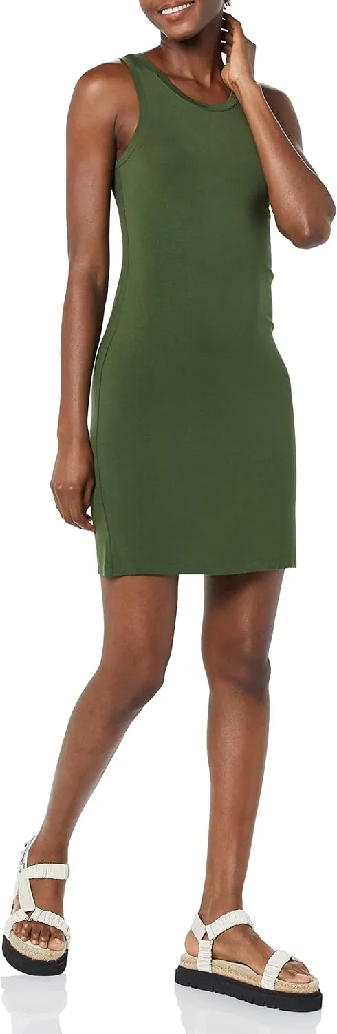 Amazon Essentials Women's Lightweight Jersey Slim-Fit Tank Mini Dress (Previously Daily Ritual)