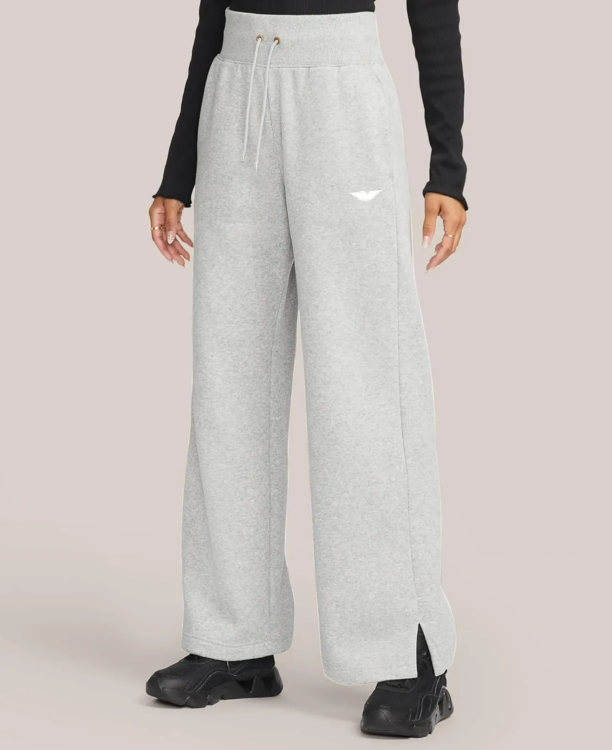 AMERICAN HEAVEN Women's Super Fleece Sweatpants | High-Waisted Wide- Leg Yoga Drawstring Fashion Pants | Multi Packs Colors