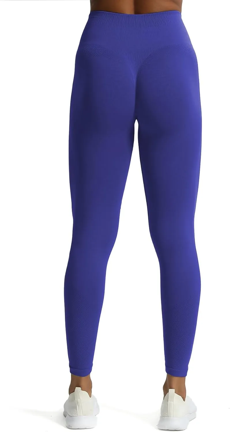 Aoxjox Workout Seamless Leggings for Women High Waisted Fitness Yoga Contour Sculpt Pants 22"