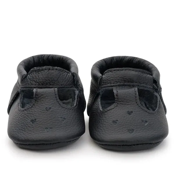 BirdRock Baby- mary jane moccasins | black