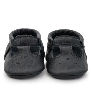 BirdRock Baby- mary jane moccasins | black
