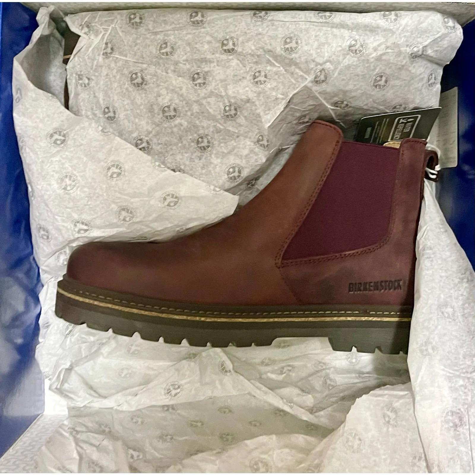 Birkenstock Stalon II Oiled Leather Chelsea Boots Size 40 9L Burgundy New