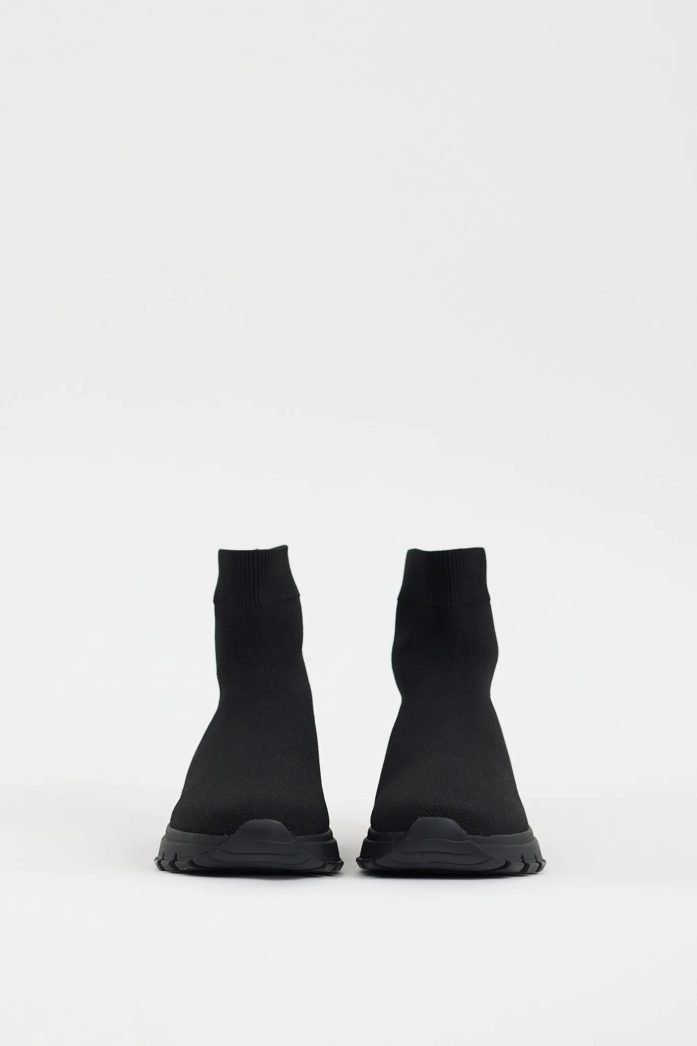 Black Knit High Top Sneaker