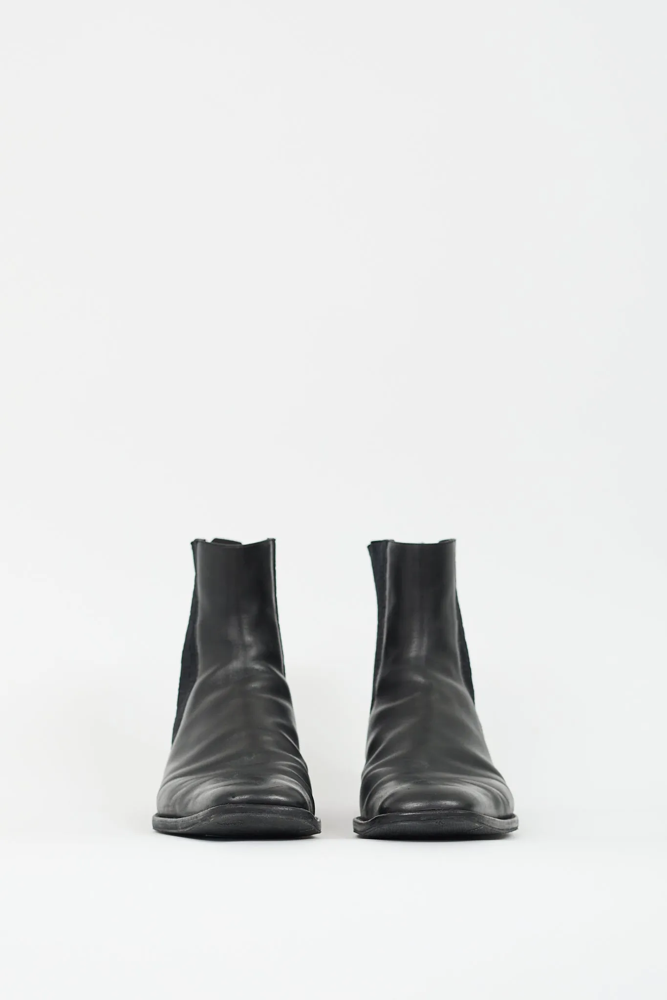 Black Leather GG Chelsea Boot