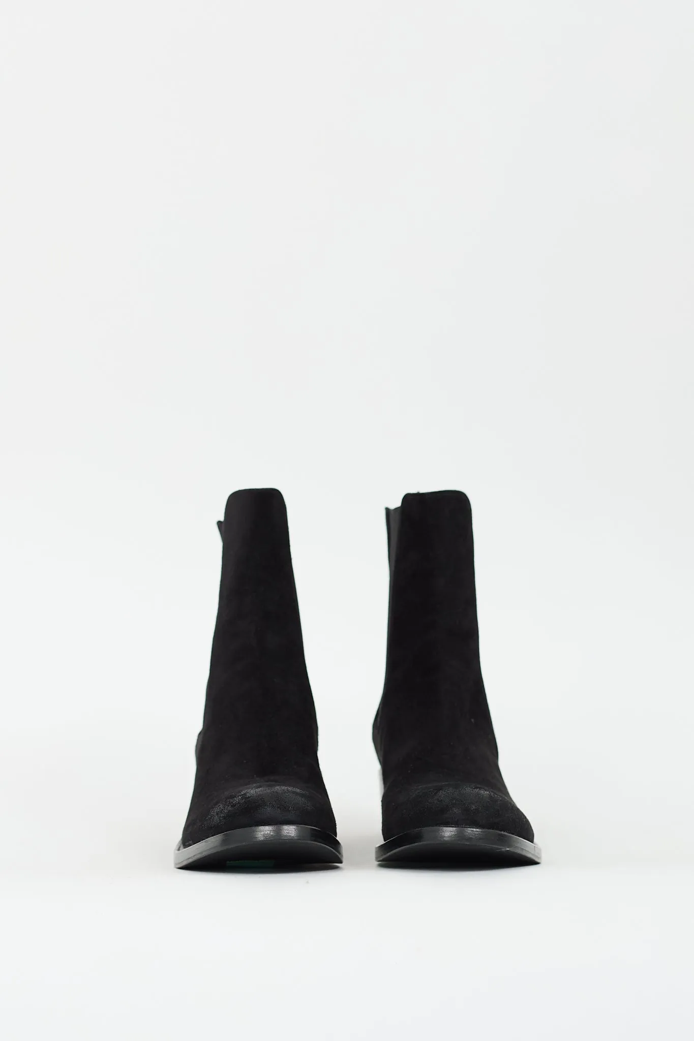 Black Suede Chelsea Boot
