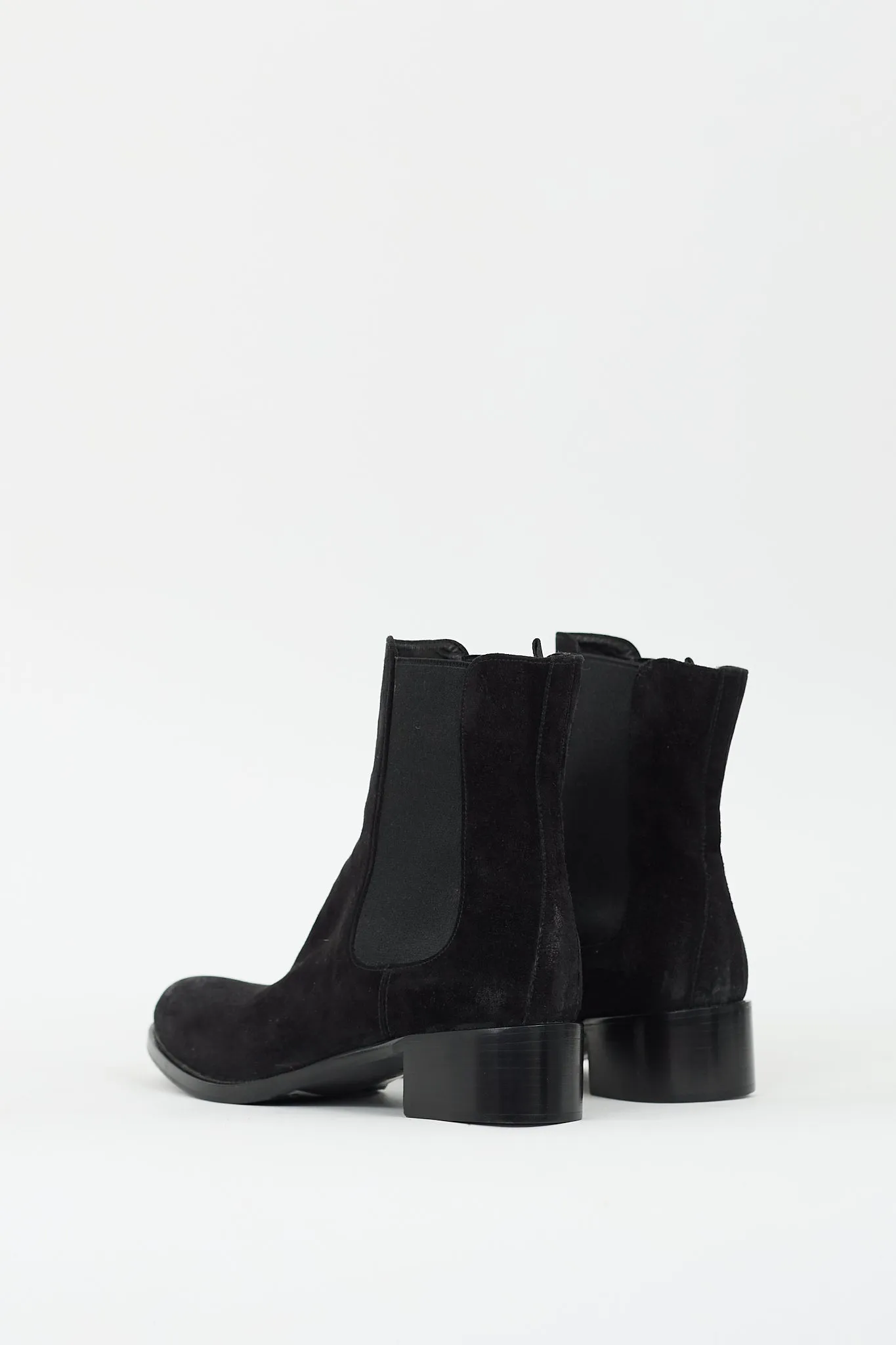 Black Suede Chelsea Boot
