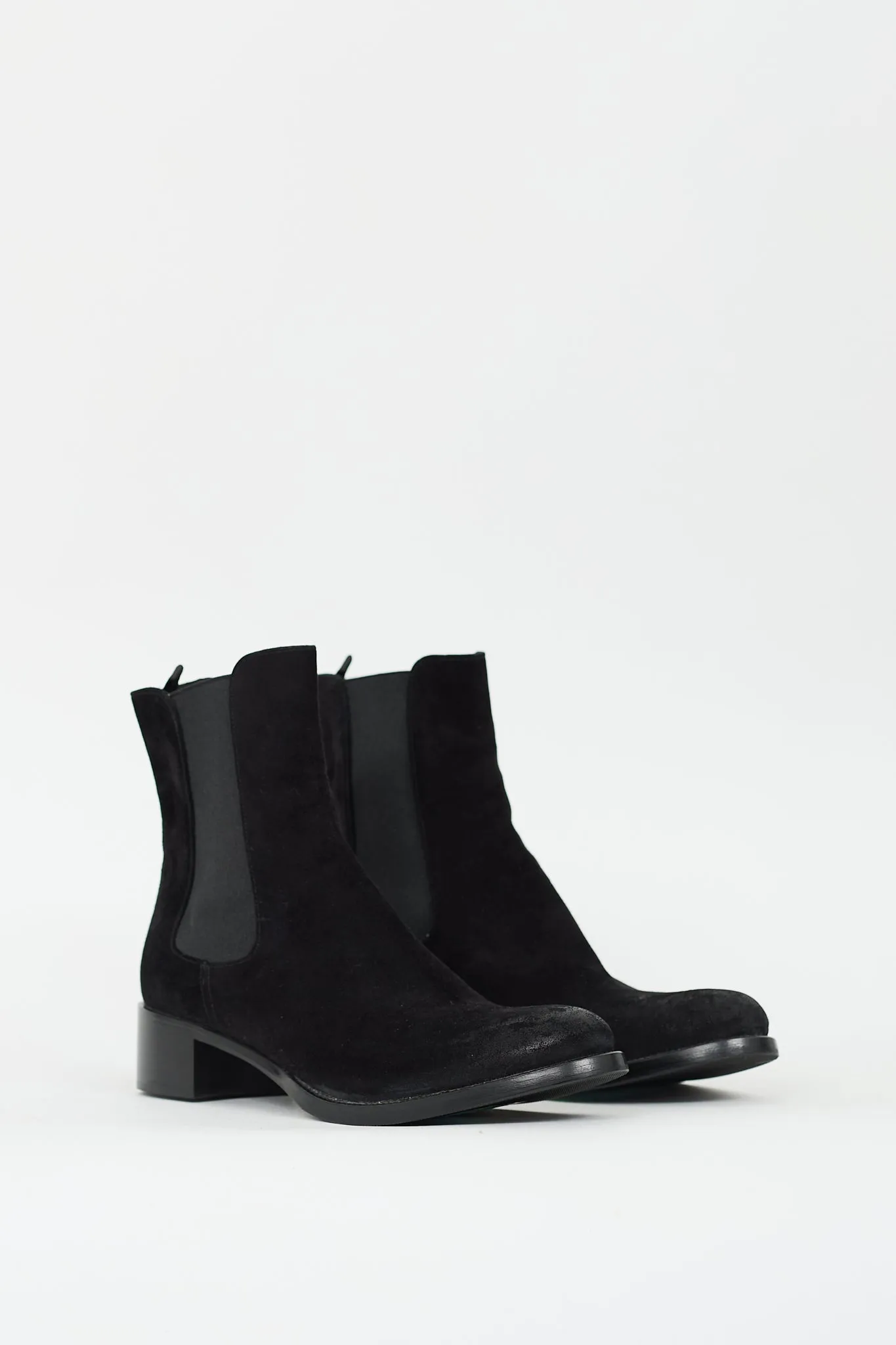 Black Suede Chelsea Boot
