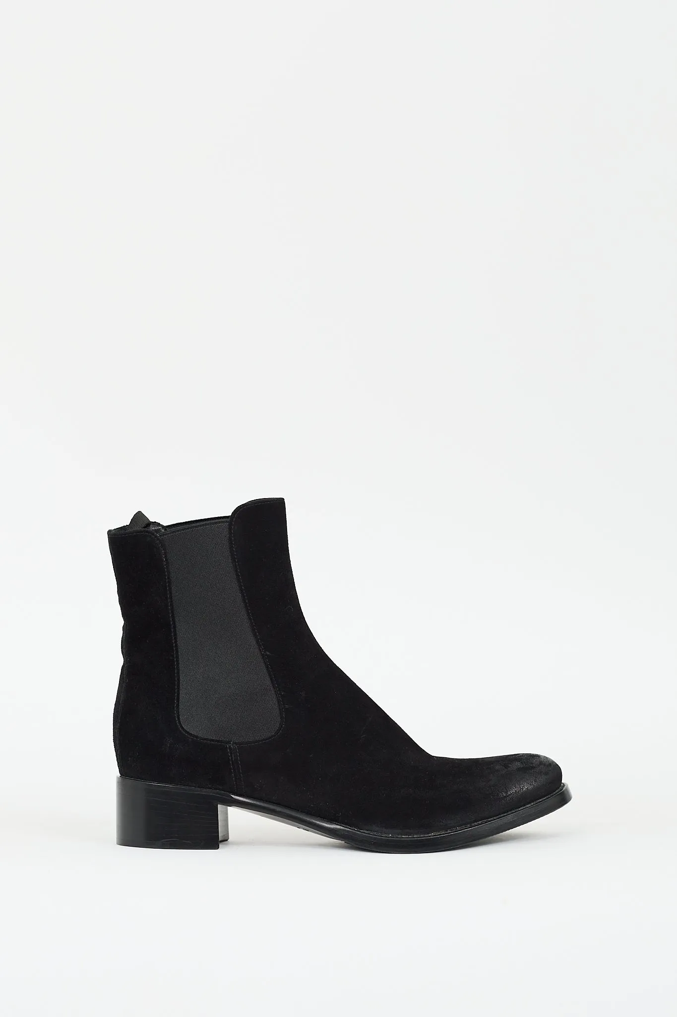 Black Suede Chelsea Boot