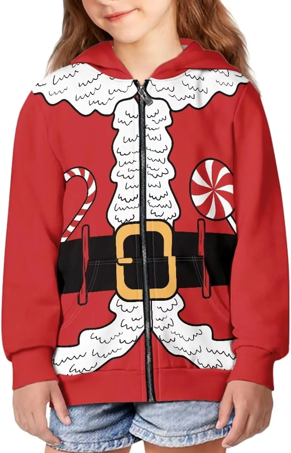 Boys Girls Hoodies Zipper Sweatshirt Long Sleeve Hoodie Sweatshirt with Pockets Pullover Tops Age 6-14
