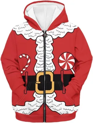 Boys Girls Hoodies Zipper Sweatshirt Long Sleeve Hoodie Sweatshirt with Pockets Pullover Tops Age 6-14