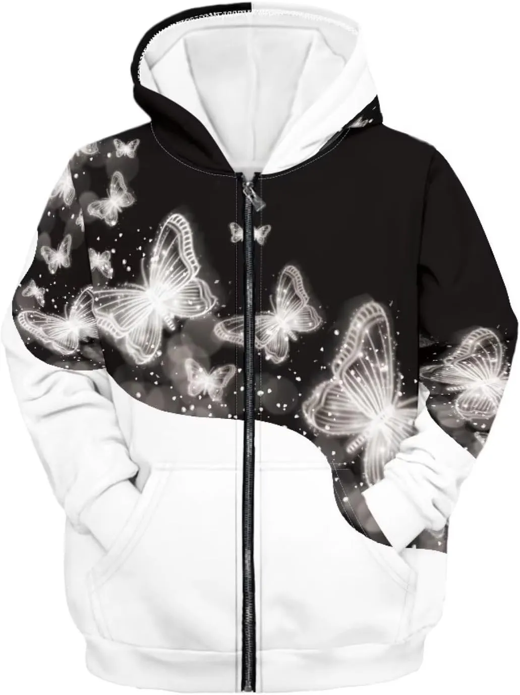 Boys Girls Zipper Hoodies Sweatshirt Long Sleeve Hoodies with Pockets Pullover Sports Tops Age 6-14 Kids