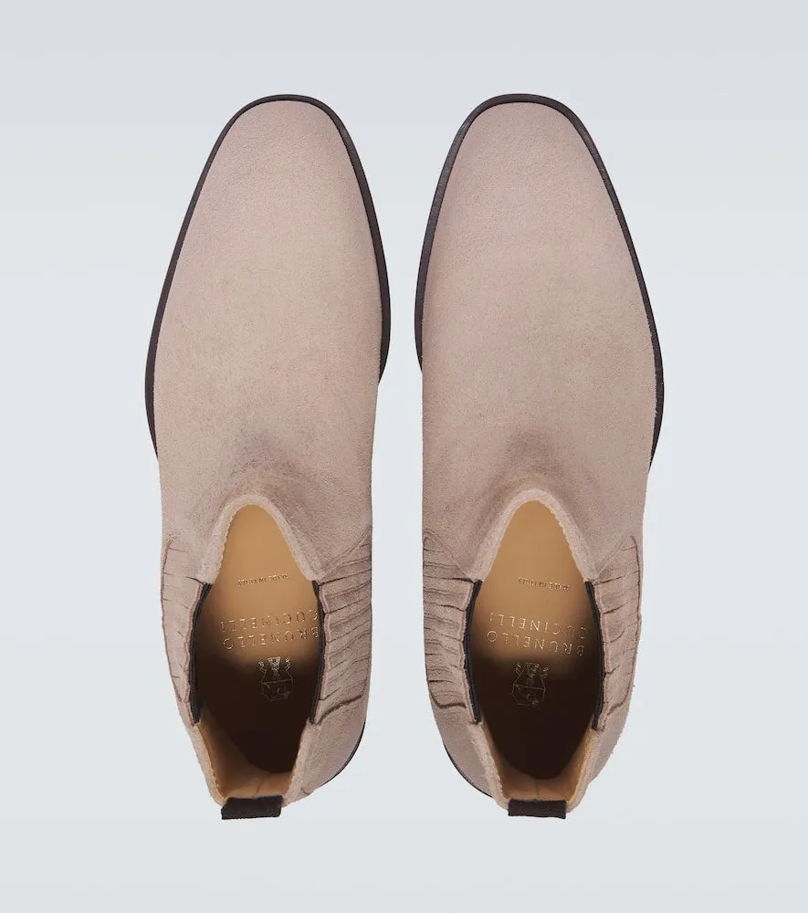 Brunello Cucinelli Suede Chelsea boots