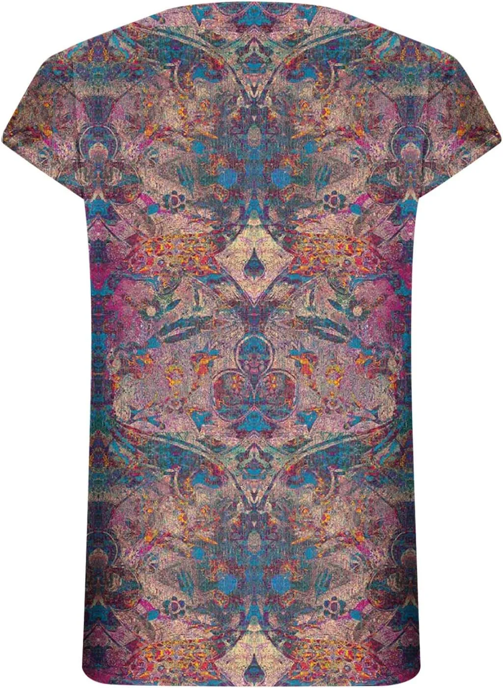 Ceboyel Women Paisley Print Summer Tops Cap Sleeve Blouses Shirts V Neck Vintage Tunic Dressy Causal Going Out Clothing
