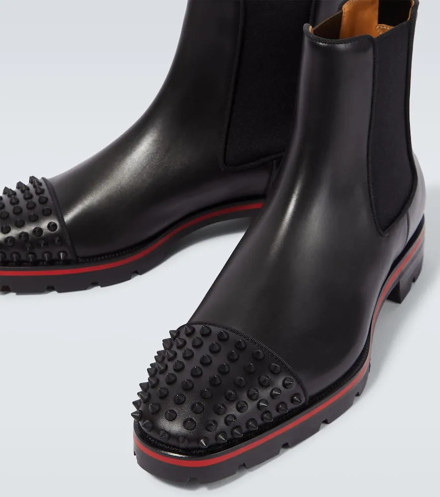 Christian Louboutin Melon Spikes leather Chelsea boots