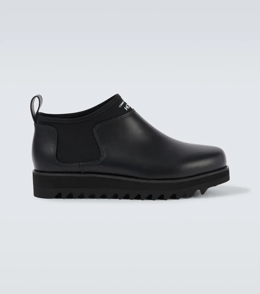 Comme des Garcons Homme Logo leather boots