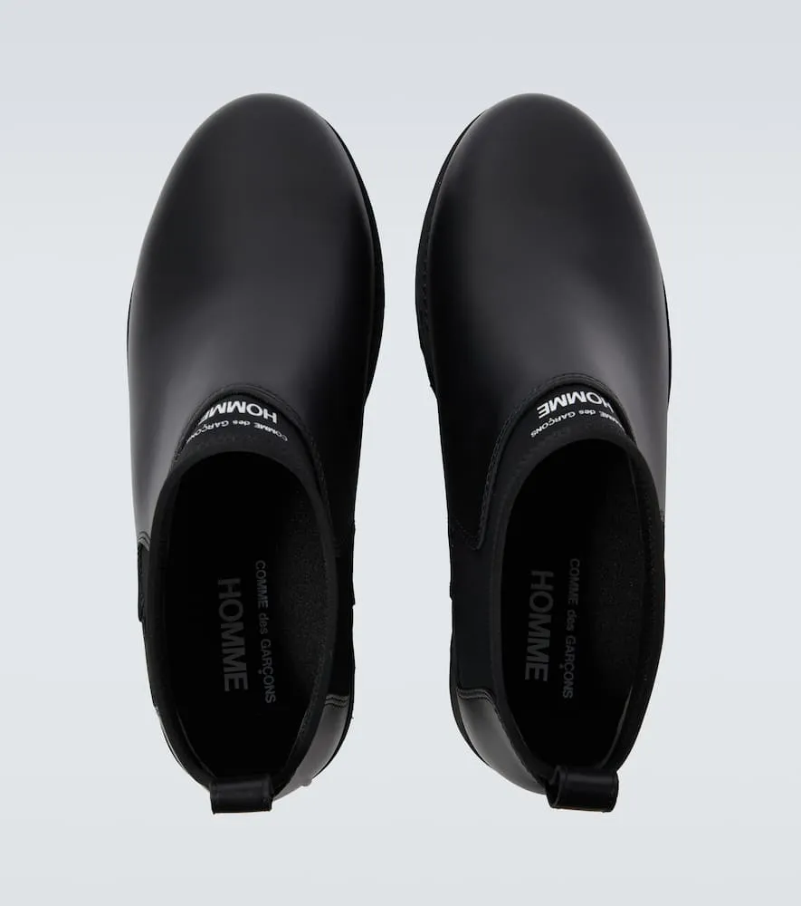 Comme des Garcons Homme Logo leather boots