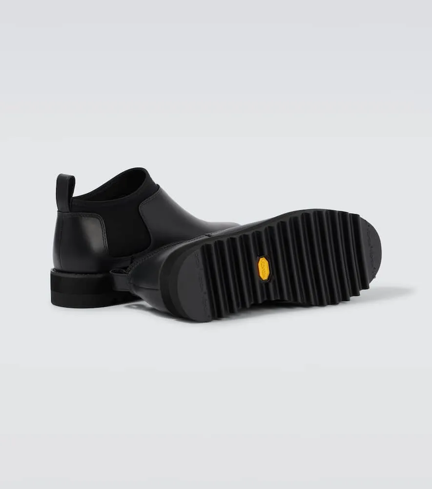 Comme des Garcons Homme Logo leather boots