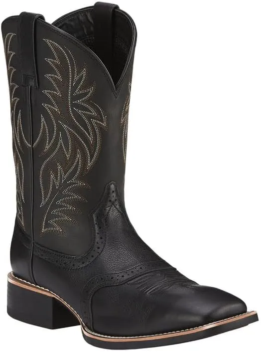 Cowboy Boots Men Boots Casual Work Boots Traditional Embroidered Low Heel Stitching Country Boot Western Boot
