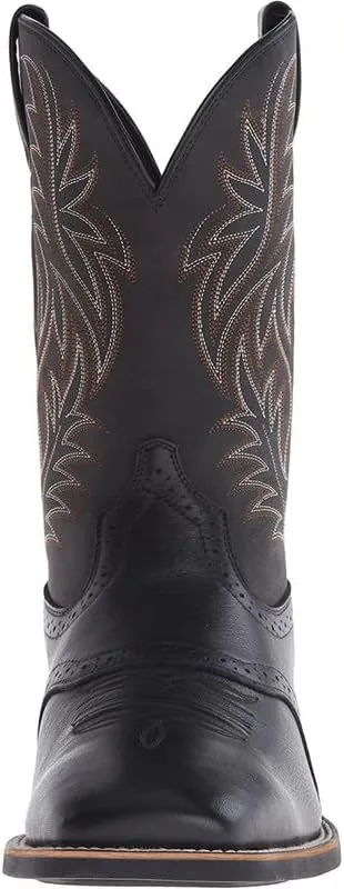 Cowboy Boots Men Boots Casual Work Boots Traditional Embroidered Low Heel Stitching Country Boot Western Boot