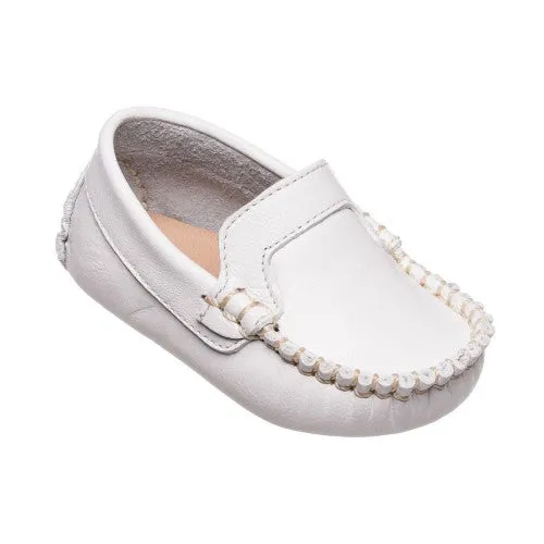 Elephantito Baby Boys Shoes - Moccasins - White