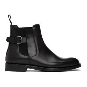 Etro Black Leather Chelsea Boot