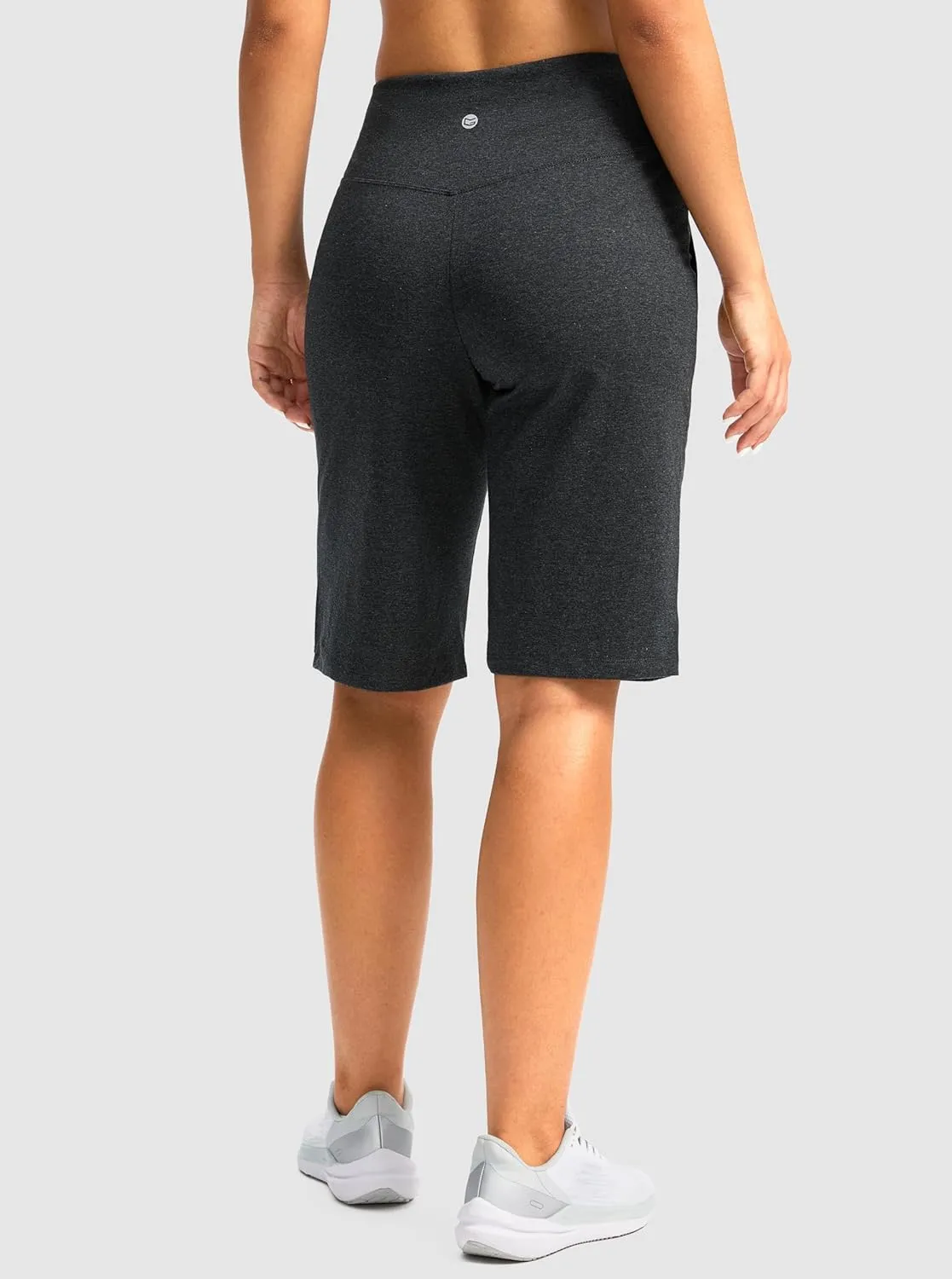 G Gradual Women's Bermuda Shorts 12" Knee Length with Pockets High Waisted Stretch Long Shorts for Women Casual Walking