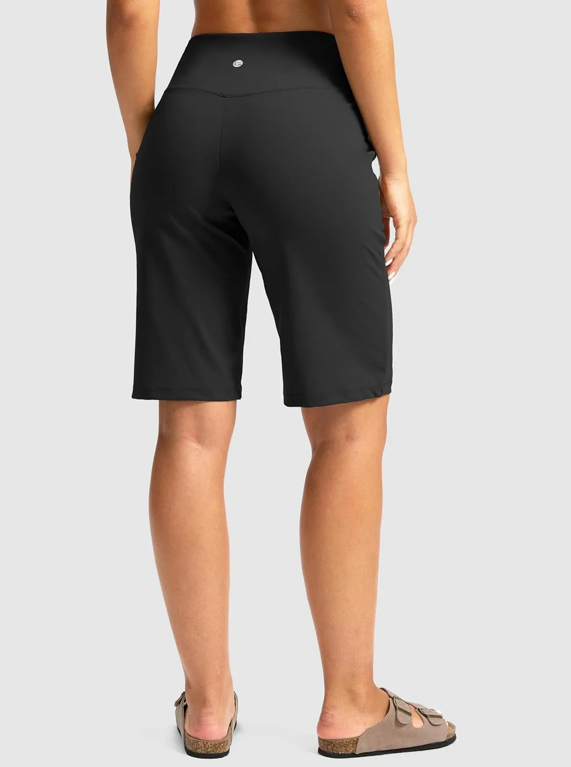 G Gradual Women's Bermuda Shorts 12" Knee Length with Pockets High Waisted Stretch Long Shorts for Women Casual Walking