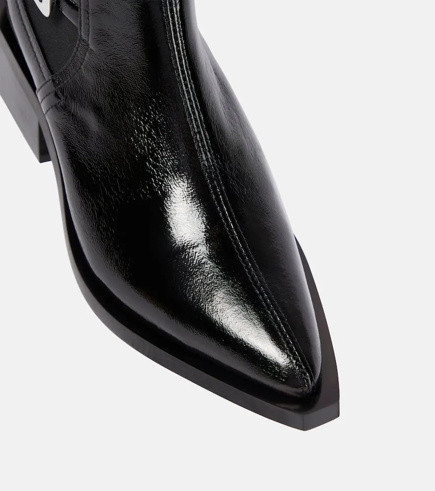 Ganni Faux-leather Chelsea boots