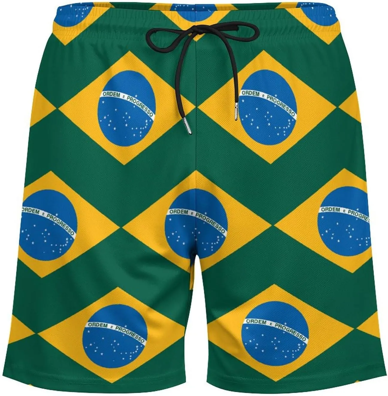 Guyana Flag Map Mens Swim Trunks Quick Dry Swim Shorts with Pockets Funny Beach Shorts