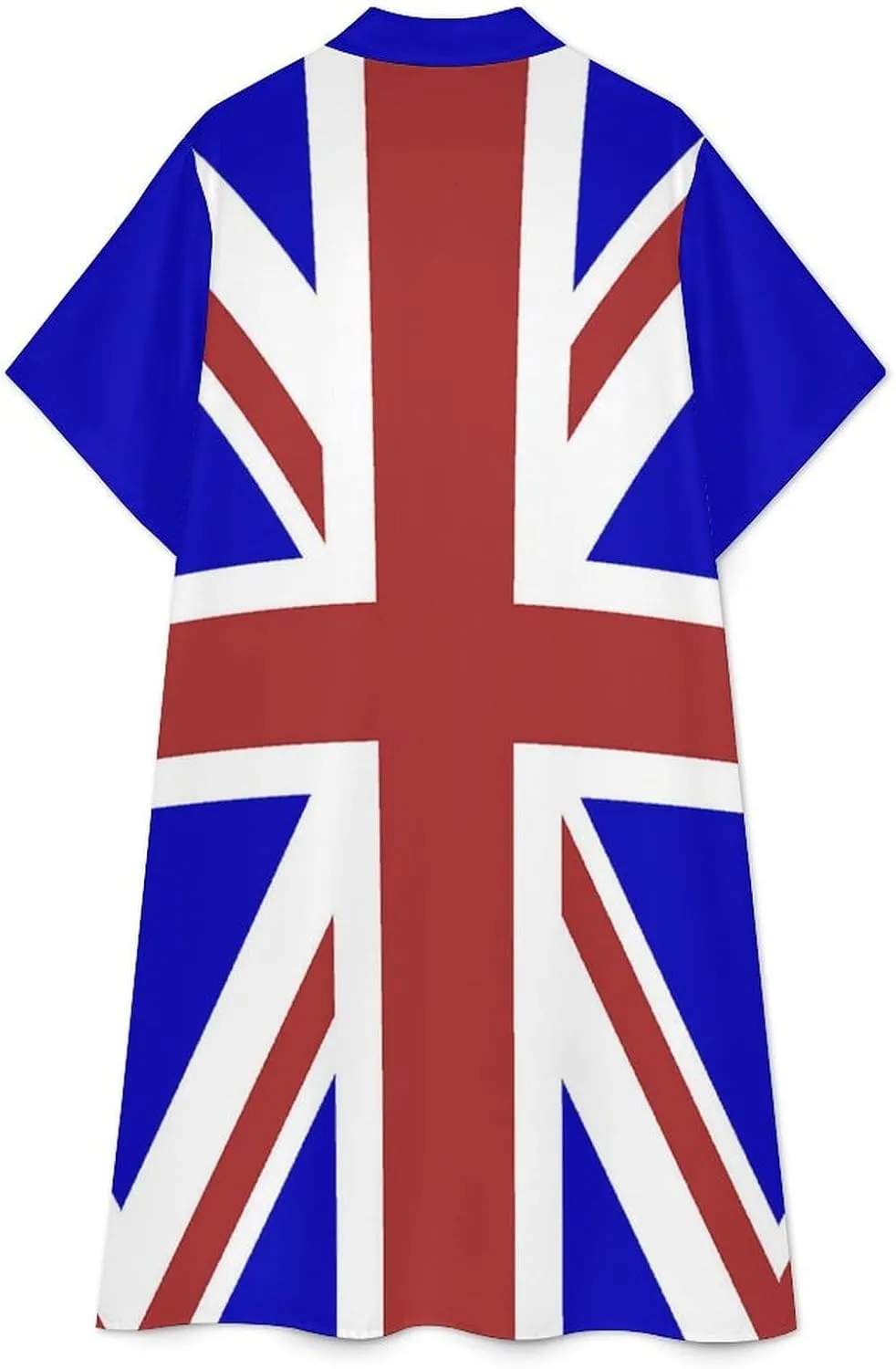 Guyana Flag Womens Button Down Shirt Dress Summer Simple Short Sleeve Shift Dresses with Pockets