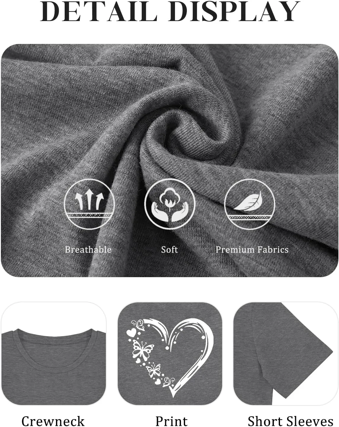 HDLTE Plus Size Tshirts for Women  Oversized Graphic Tees Short Sleeve Crewneck Cute Casual Tops Loose Summer Outfit 2025