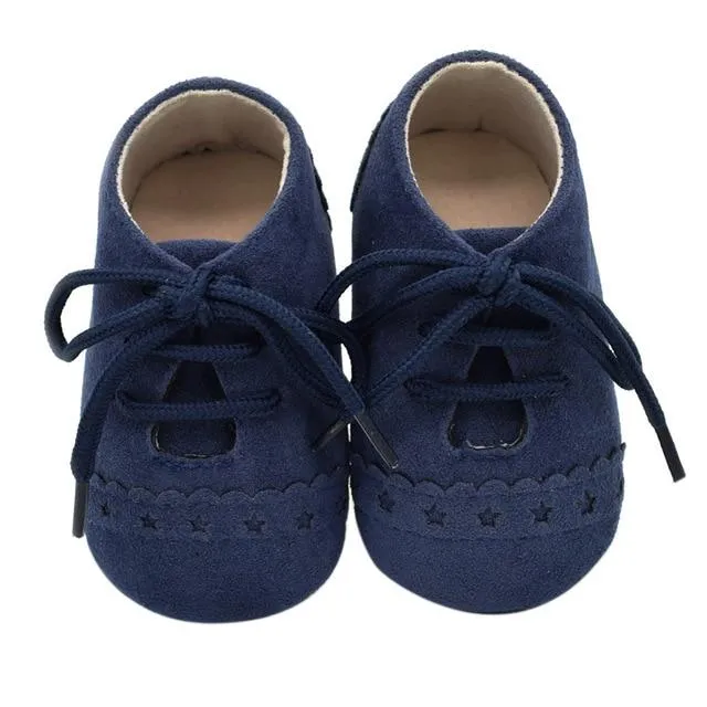 Hot Newborn Baby First Walk Shoes Girl Boy Soft Nubuck Leather Prewalker Anti-slip Shoes Moccasins Footwear Shoes Toddler Shoes
