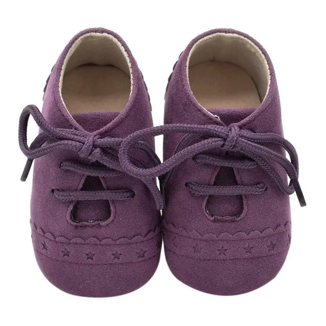 Hot Newborn Baby First Walk Shoes Girl Boy Soft Nubuck Leather Prewalker Anti-slip Shoes Moccasins Footwear Shoes Toddler Shoes