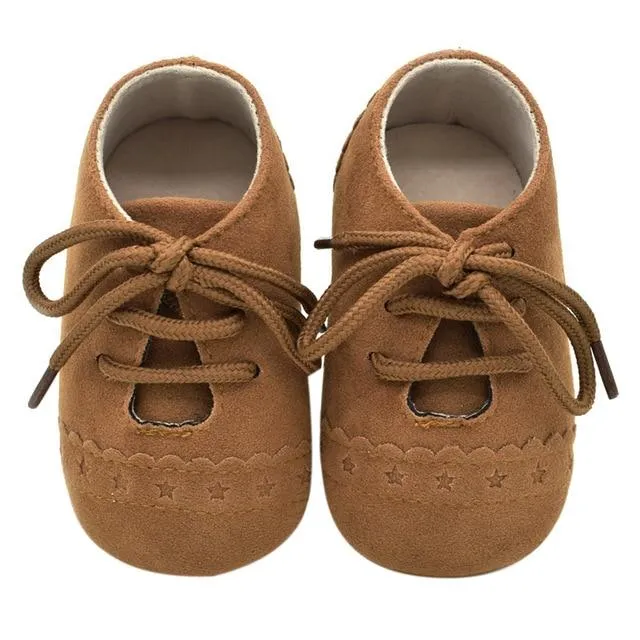 Hot Newborn Baby First Walk Shoes Girl Boy Soft Nubuck Leather Prewalker Anti-slip Shoes Moccasins Footwear Shoes Toddler Shoes
