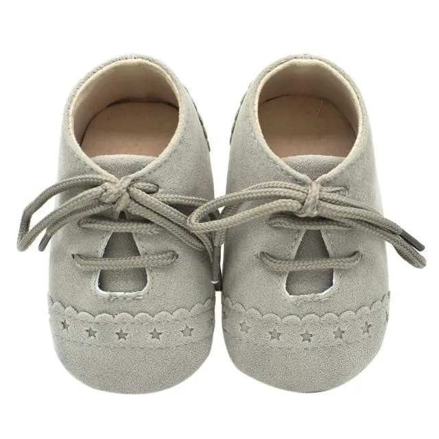 Hot Newborn Baby First Walk Shoes Girl Boy Soft Nubuck Leather Prewalker Anti-slip Shoes Moccasins Footwear Shoes Toddler Shoes