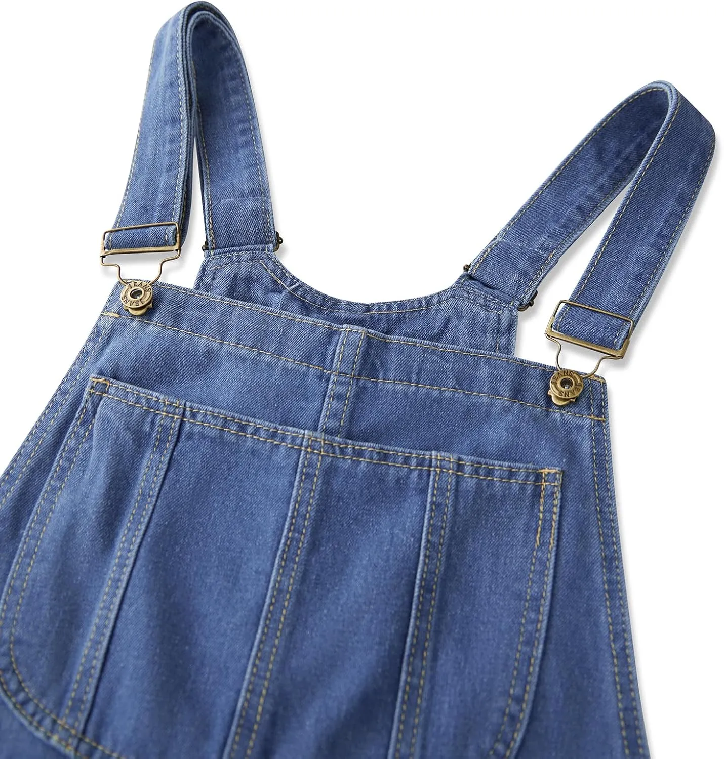Hulpvktsgiq Men's Denim Bib Overall Relaxed Fit Overall Fashion Workwear Adjustable Straps Jean Jumpsuit with Pockets
