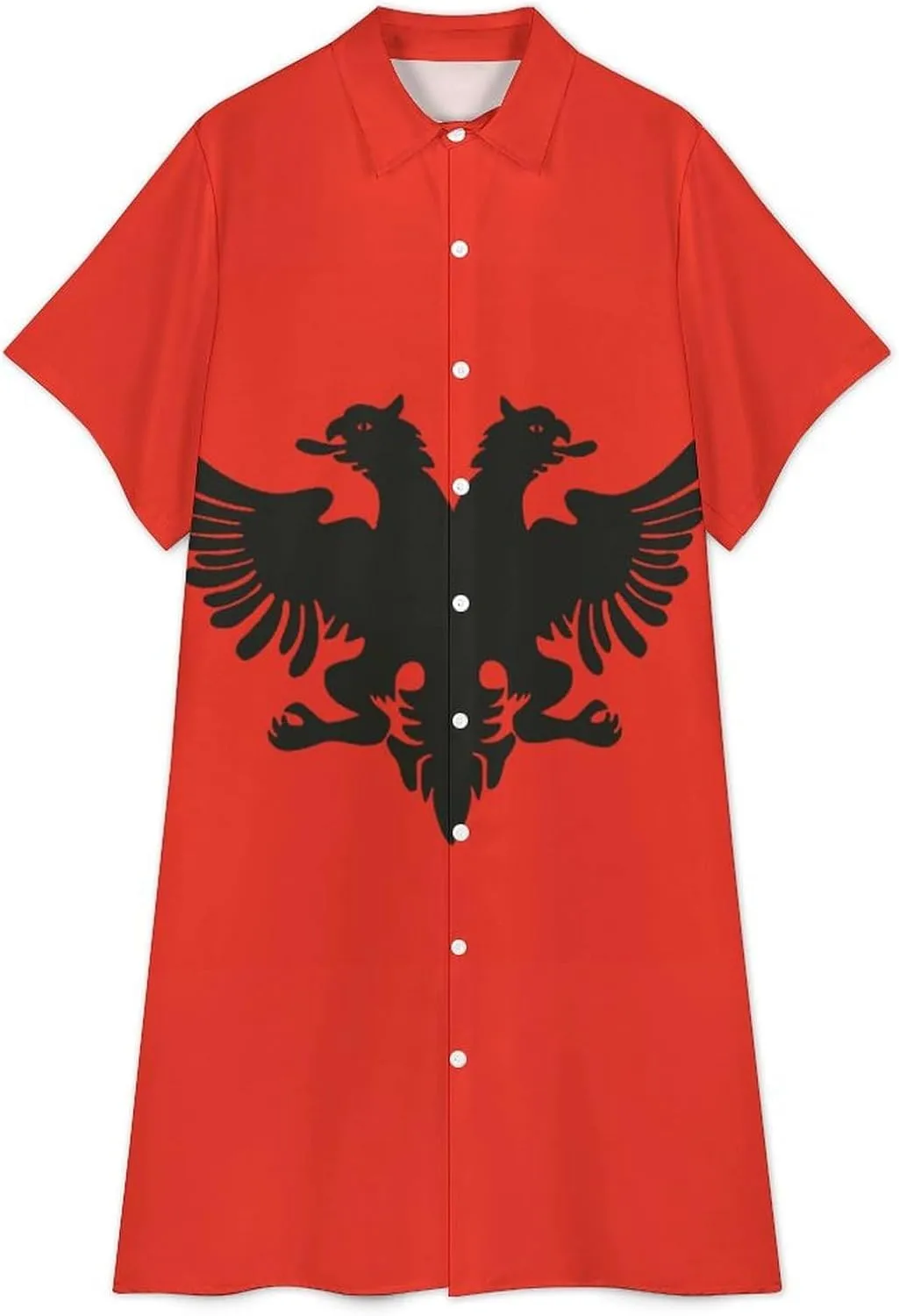 Jamaican Flag Womens Button Down Shirt Dresses Button Up Short Sleeve Blouse Tops