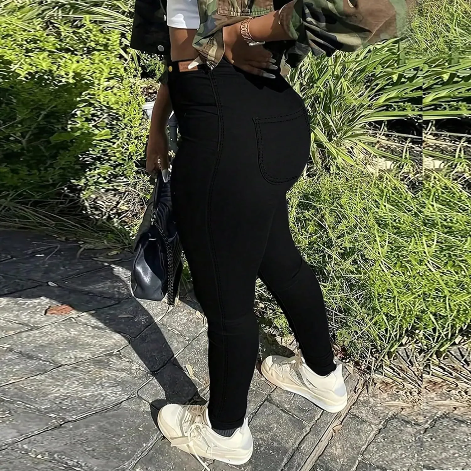 Jeans for Women High Waist Skinny Tummy Control Stretch Plus Size Jeans Slim Fit Butt Lifting Denim Pants with Pocket