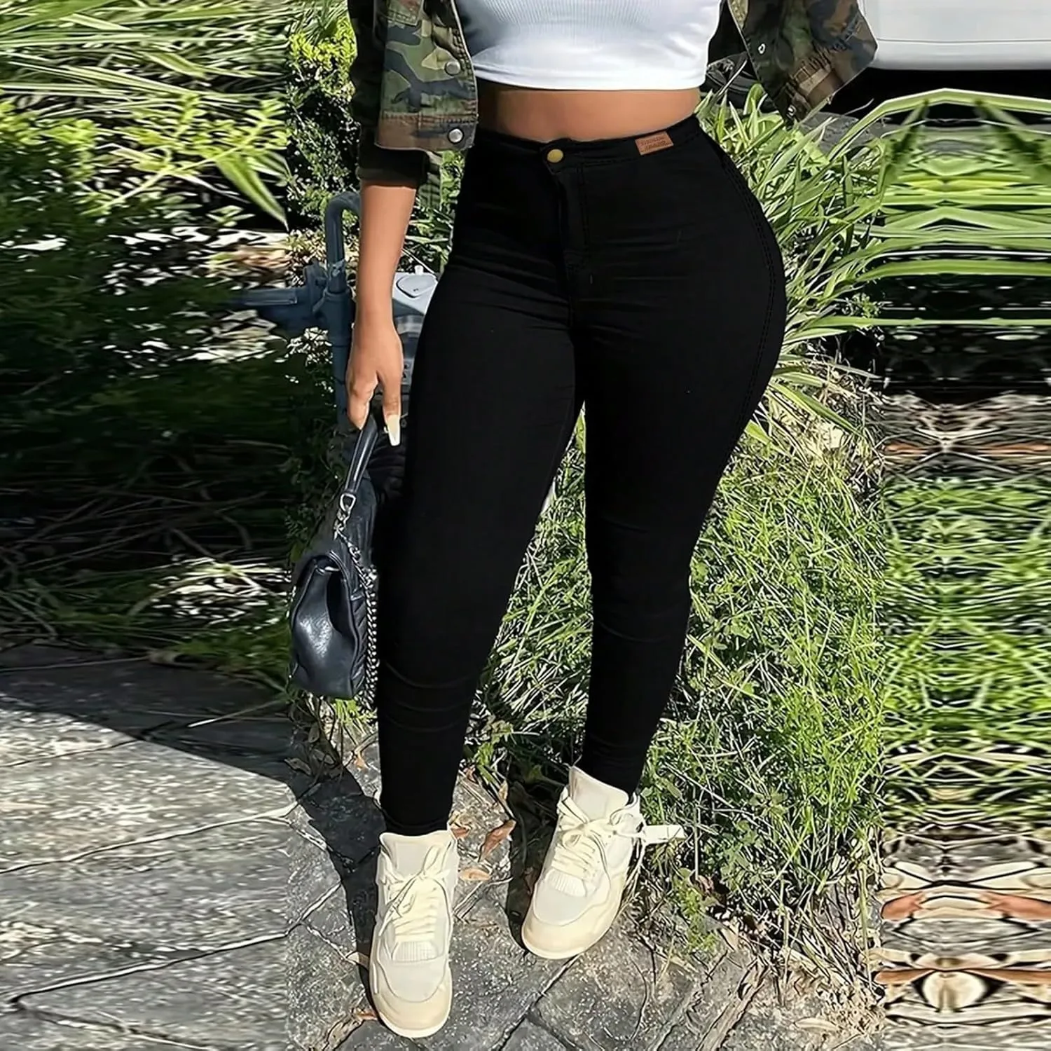 Jeans for Women High Waist Skinny Tummy Control Stretch Plus Size Jeans Slim Fit Butt Lifting Denim Pants with Pocket