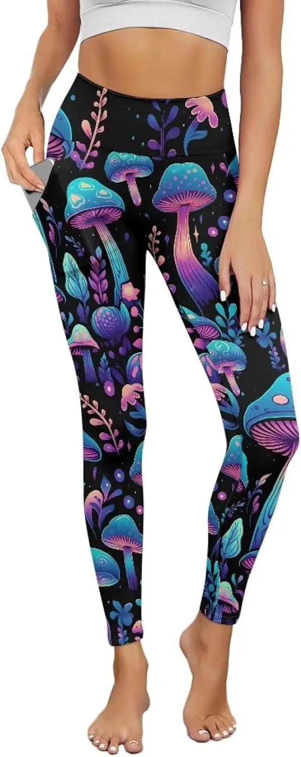 Leggings for Women Long Yoga Pants with Pockets Plus Size Yoga Leggings, XS-3XL
