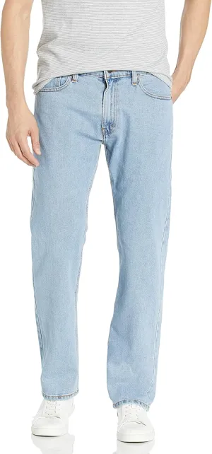 Levi Strauss Signature Gold Men's Regular Fit Flex Jeans, Light Indigo, 40W x 30L
