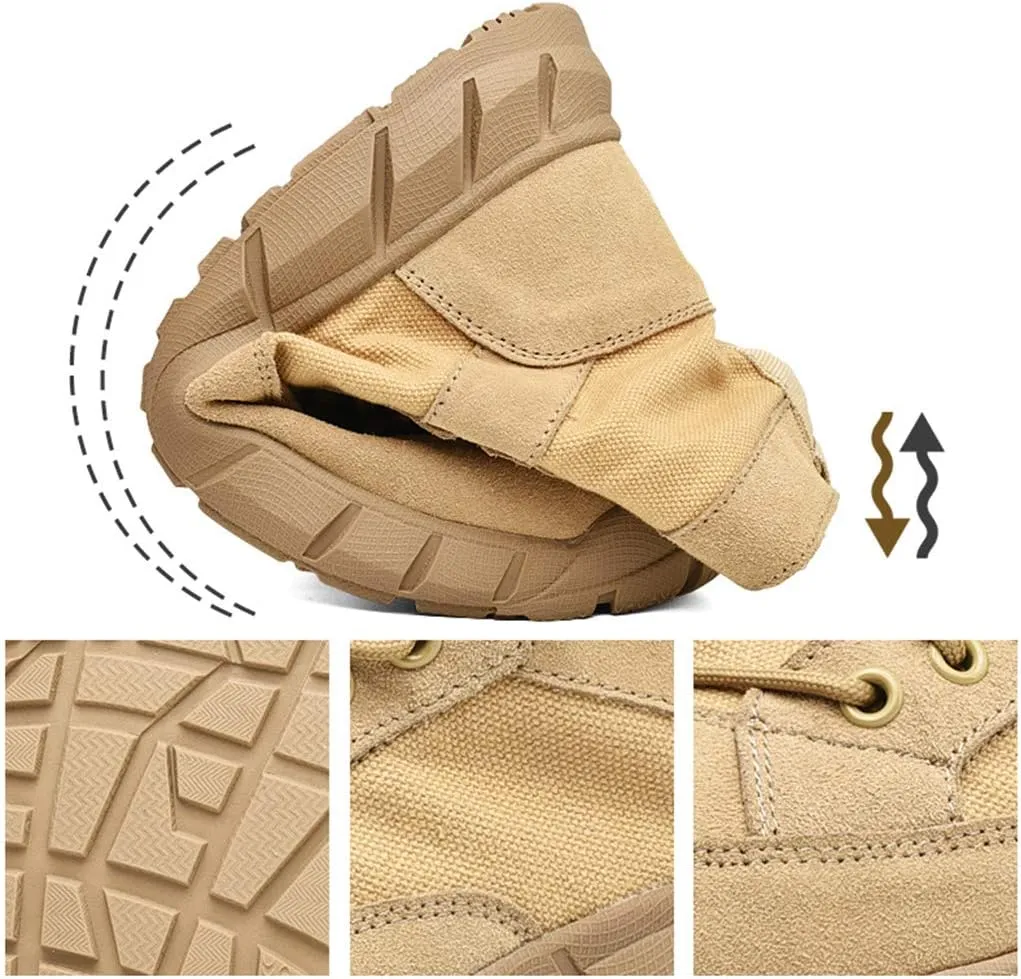 Men's Army Combat Military Patrol Hiking Boot Womens Lace Up Cadet Work Tactical Hiking Boots Unisex