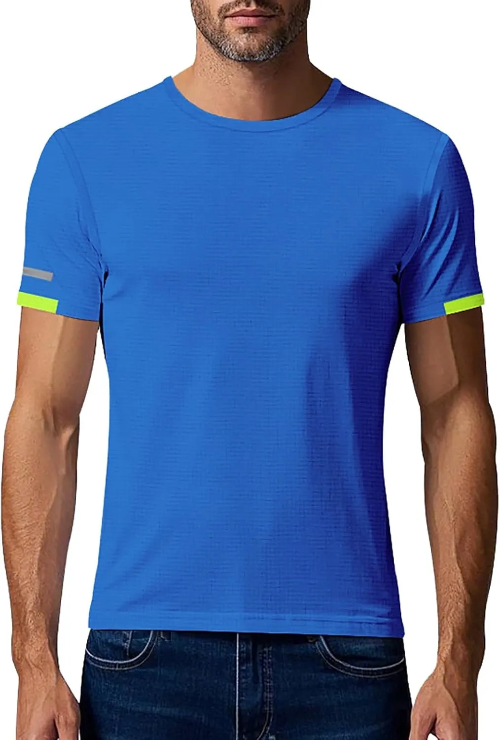 Mens Workout Shirts Quick Dry Running Athletic Moisture Wicking Tees Summer Casual Short Sleeve Crewneck Muscle Tops