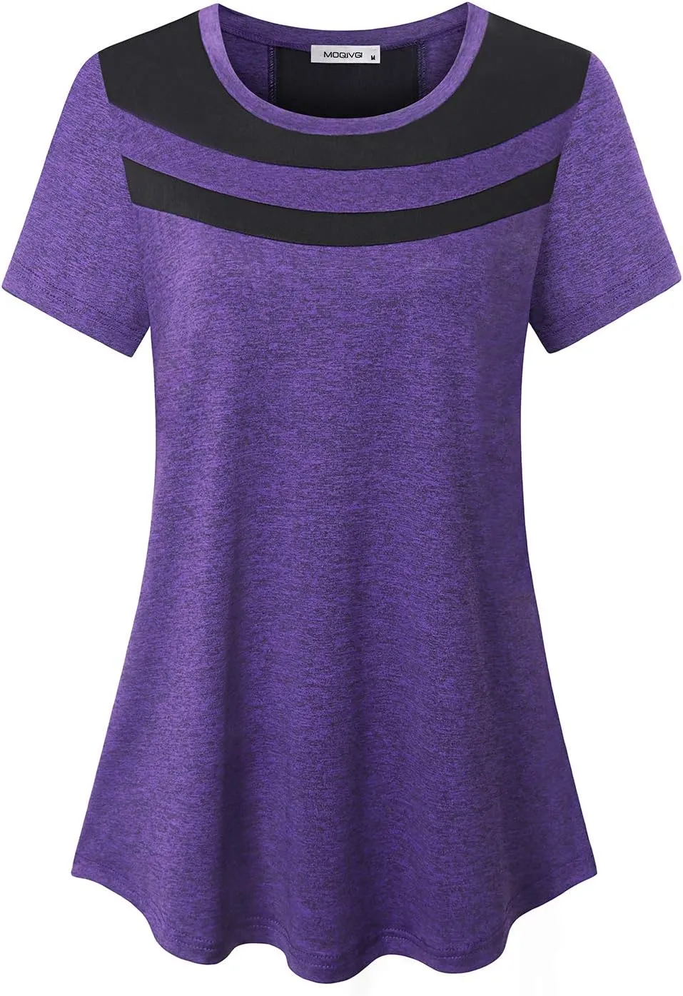 MOQIVGI Womens Short Sleeve Workout Tops Casual Wear Running Yoga Exercise Fitness Shirts Activewear