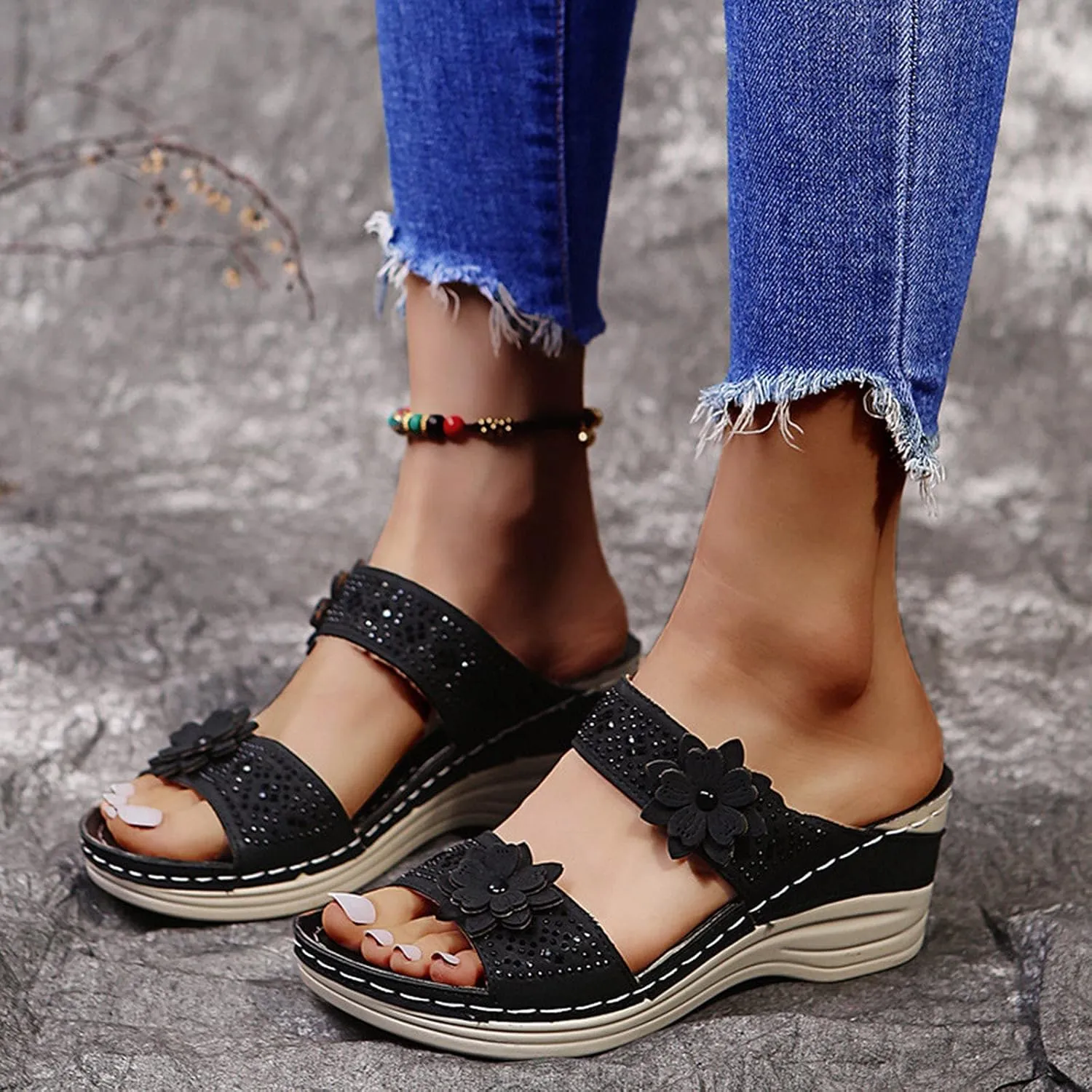 Orthopedic Sandals for Women 2025 Wide Feet Orthotic Beach Sandals for Women Summer Sandals Dressy Orthotic Walking Sandals Women Comfort Beach Orthopedic Cute Summer Sandals for Women 2025