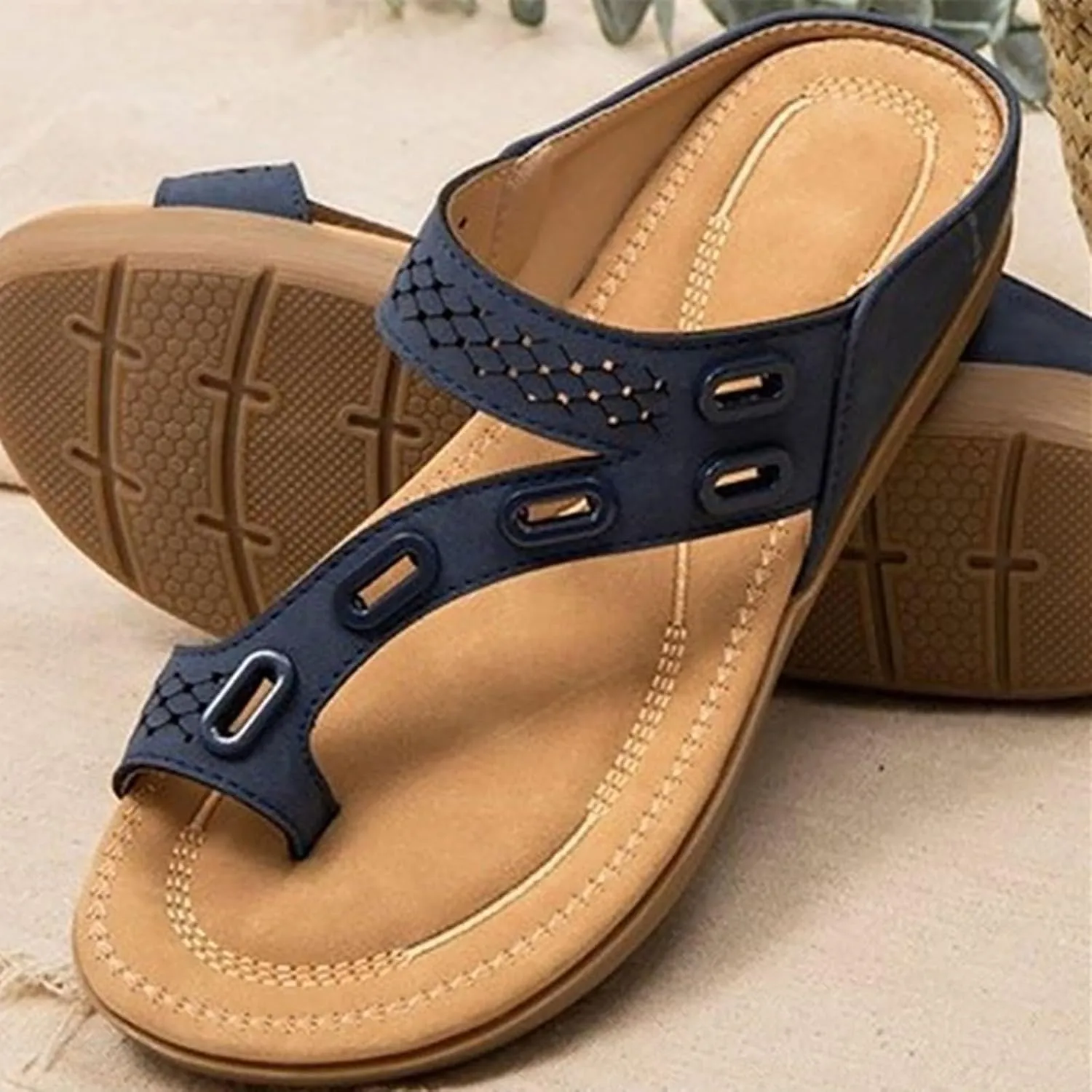 Orthopedic Sandals for Women Wide Width Arch Support Flip Flops Beach Wedge Wedge Sandals Comfortable Orthopedic Sandals with Flip Flops Orthopedic Wide Sandals for Women