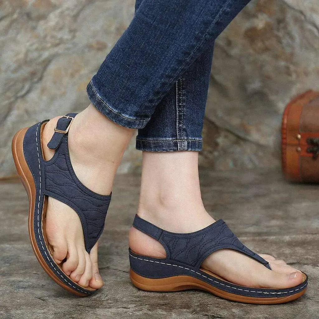 Orthopedic Sandals Women Wide Width Orthotic Flip Flops for Women Beach Women Walking Sandals Comfortable Orthotic Plantar Fasciitis Slippers Women High Arch Heel Support Indoor Womens Travel Sandals